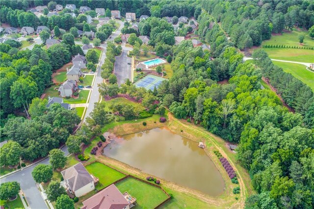 4092 Duran Ln, Auburn, GA 30011 - aerial perspective of suburban area with a nearby body of water