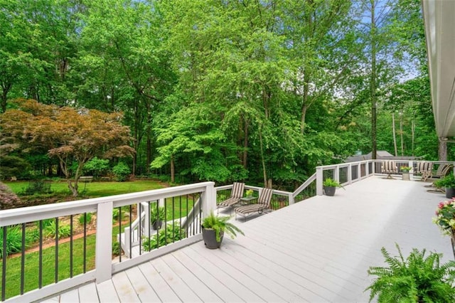 312 Crabapple Springs Way, Woodstock, GA 30188 - deck featuring view of scattered trees