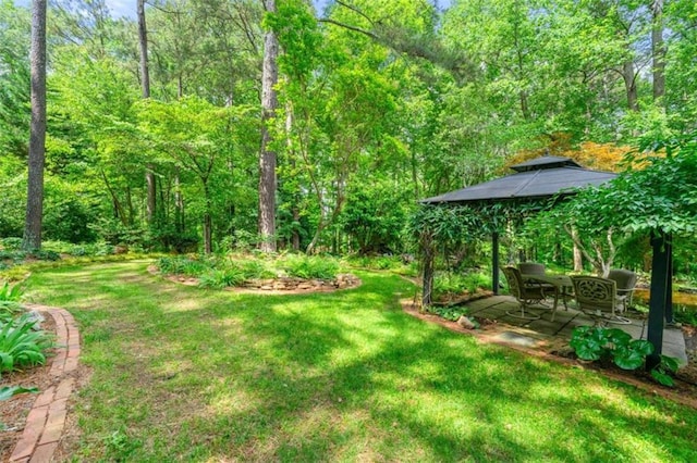 312 Crabapple Springs Way, Woodstock, GA 30188 - view of green lawn with a gazebo and a patio area