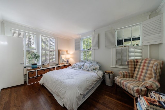 2260 Peachtree Rd NW Unit B4, Atlanta, GA 30309 - bedroom with ornamental molding and dark wood-style flooring