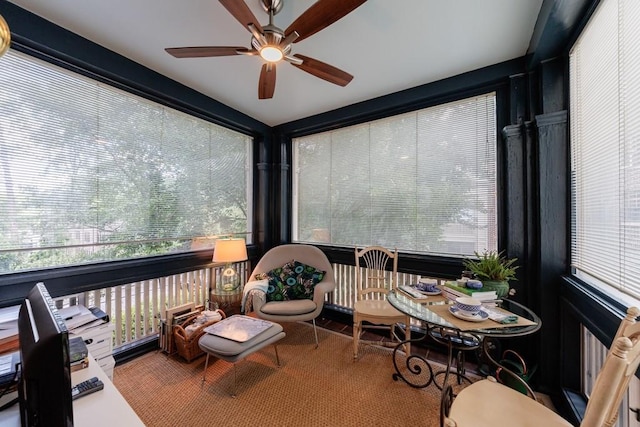2260 Peachtree Rd NW Unit B4, Atlanta, GA 30309 - sunroom / solarium featuring a ceiling fan