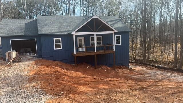 exterior space with a garage and driveway