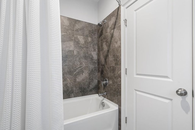 bathroom featuring shower / bath combination with curtain