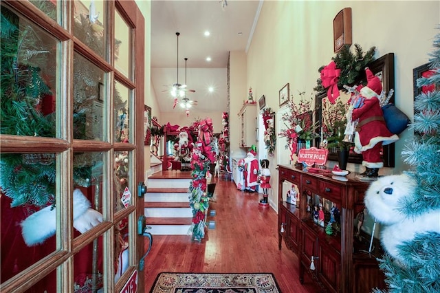261 Double Springs Rd SW, Monroe, GA 30656 - corridor featuring wood finished floors and stairs