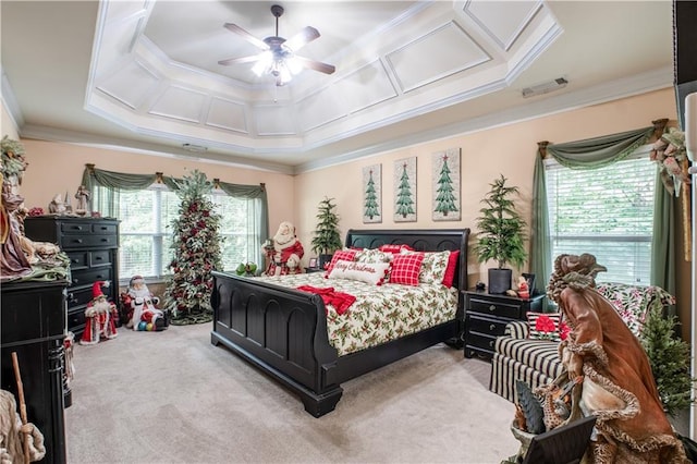 261 Double Springs Rd SW, Monroe, GA 30656 - bedroom featuring carpet, ornamental molding, and a ceiling fan