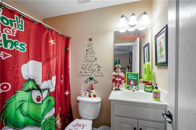 261 Double Springs Rd SW, Monroe, GA 30656 - full bath with vanity, toilet, and a shower with curtain