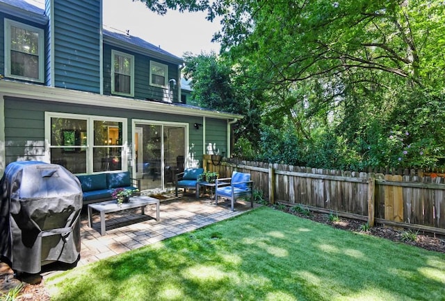 1206 Shiloh Cir NW, Kennesaw, GA 30144 - view of yard featuring a patio and outdoor lounge area