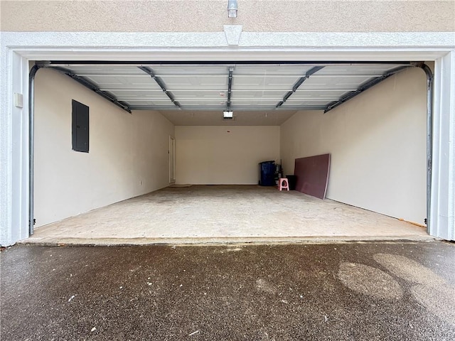 garage featuring electric panel