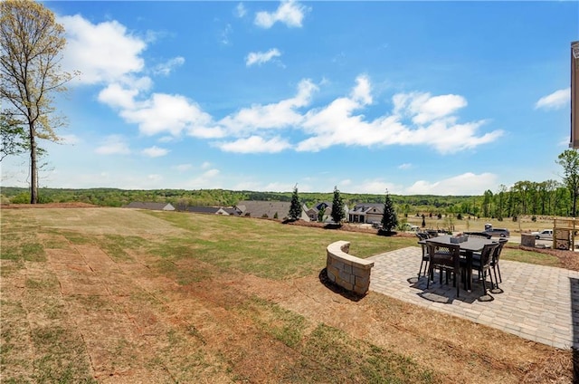 view of yard featuring a patio area