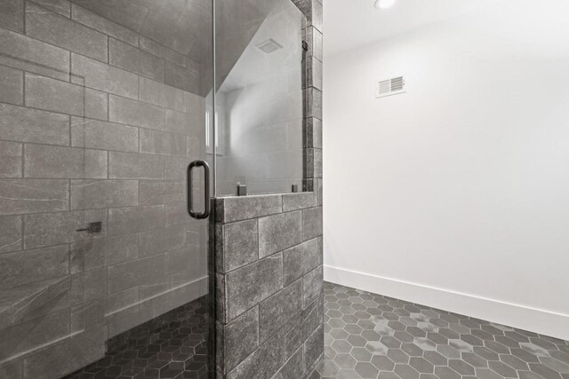 bathroom featuring walk in shower