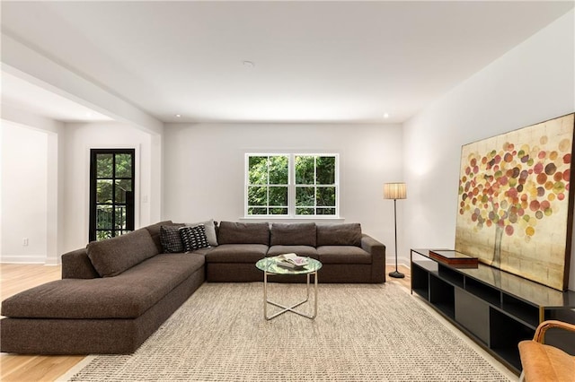 1327 Harvard Rd NE, Atlanta, GA 30306 - living room featuring wood finished floors, recessed lighting, and baseboards