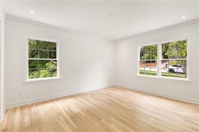 1327 Harvard Rd NE, Atlanta, GA 30306 - spare room with baseboards, light wood-style flooring, and recessed lighting
