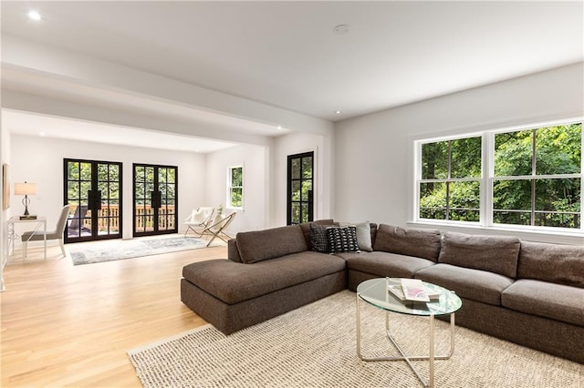 1327 Harvard Rd NE, Atlanta, GA 30306 - living area featuring light wood-style floors, healthy amount of natural light, and recessed lighting