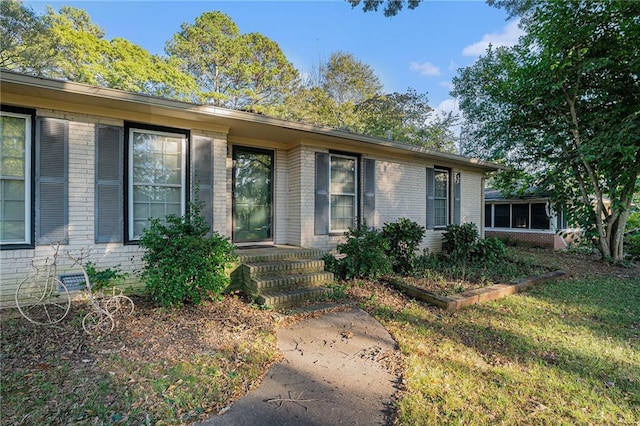 view of single story home