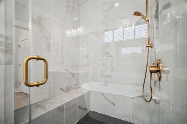 591 Brashy St, Woodstock, GA 30188 - bathroom featuring a shower stall