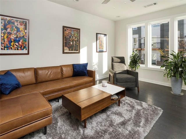 415 Gartrell St SE Unit 16, Atlanta, GA 30312 - living area with wood finished floors and a ceiling fan