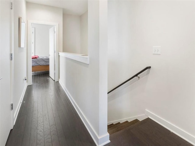 415 Gartrell St SE Unit 16, Atlanta, GA 30312 - hall featuring an upstairs landing and dark wood-style flooring