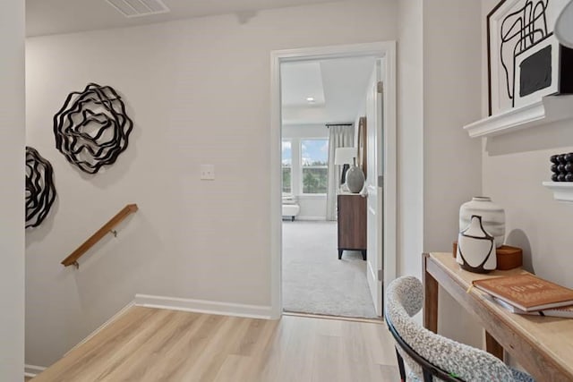 interior space featuring light hardwood / wood-style floors