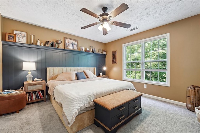119 Ashley Way, Jefferson, GA 30549 - carpeted bedroom featuring a textured ceiling, ceiling fan, and baseboards
