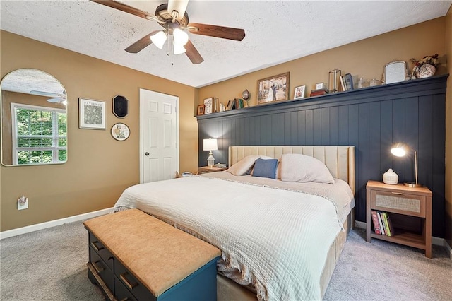 119 Ashley Way, Jefferson, GA 30549 - carpeted bedroom with baseboards, a ceiling fan, and a textured ceiling