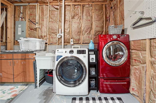 119 Ashley Way, Jefferson, GA 30549 - laundry area with washer and clothes dryer and electric panel