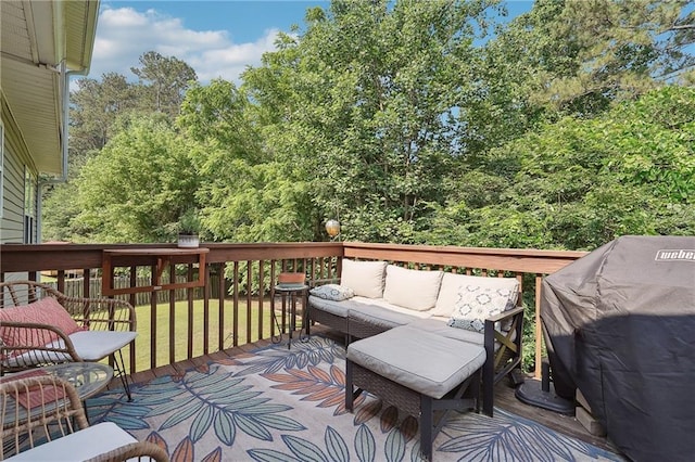 119 Ashley Way, Jefferson, GA 30549 - deck with an outdoor living space and area for grilling
