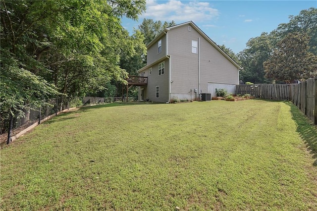 119 Ashley Way, Jefferson, GA 30549 - view of yard with cooling unit and a wooden deck