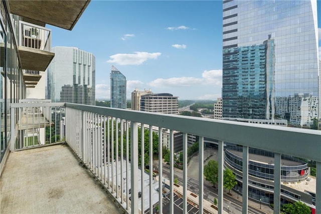 balcony with a city view