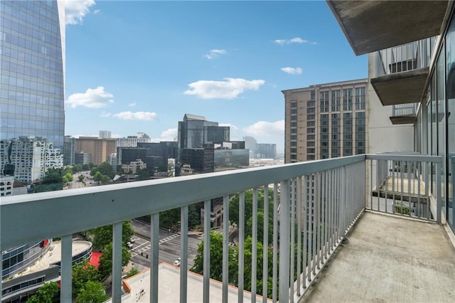 balcony featuring a view of city