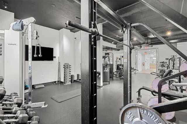 view of exercise room