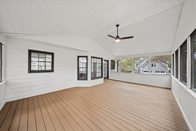 deck featuring ceiling fan