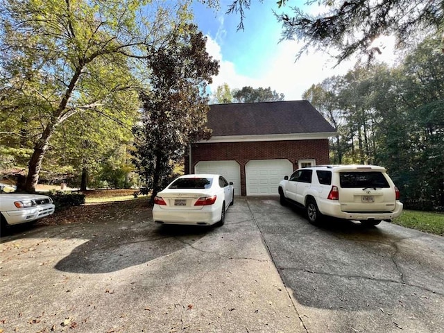 view of home's exterior with a garage