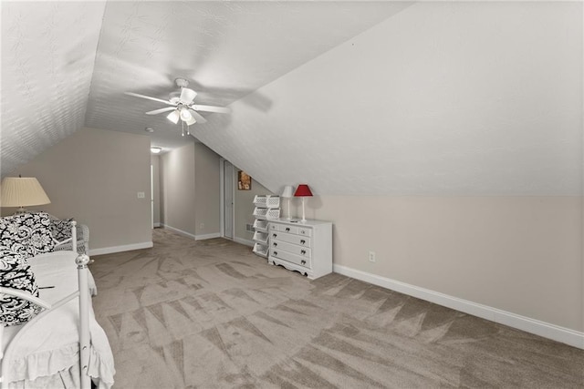 27 Kendall Creek Dr, Jefferson, GA 30549 - carpeted bedroom featuring vaulted ceiling and ceiling fan