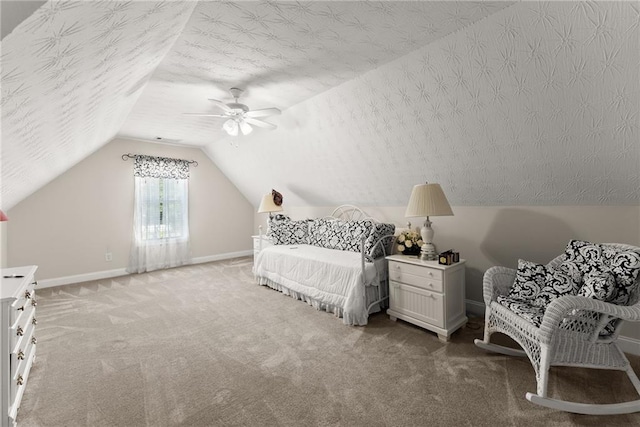 27 Kendall Creek Dr, Jefferson, GA 30549 - bedroom featuring vaulted ceiling, carpet, and ceiling fan