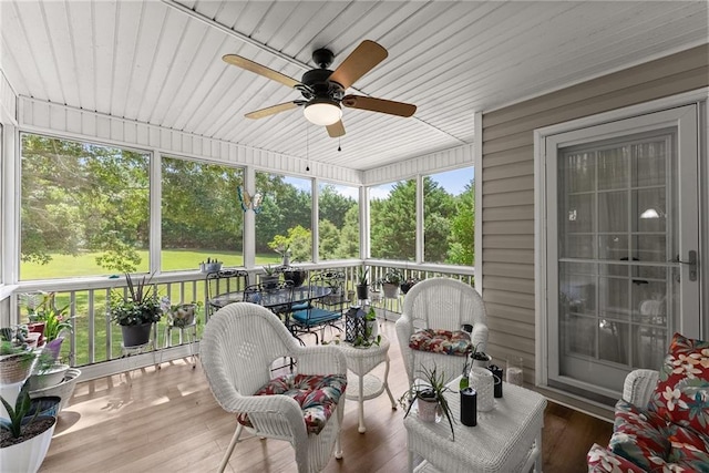 27 Kendall Creek Dr, Jefferson, GA 30549 - sunroom with ceiling fan and healthy amount of natural light