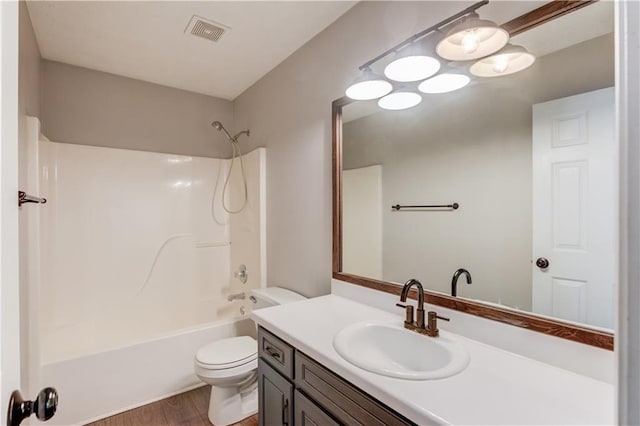 926 Masters Dr, Monroe, GA 30655 - full bathroom with vanity,  shower combination, and wood finished floors