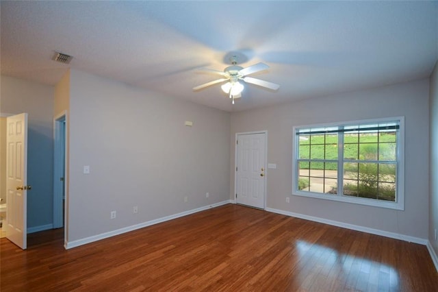 150 Old Mill Rd Unit 115, Cartersville, GA 30120 - empty room with wood finished floors and ceiling fan