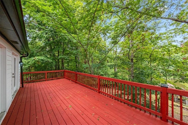 view of wooden deck