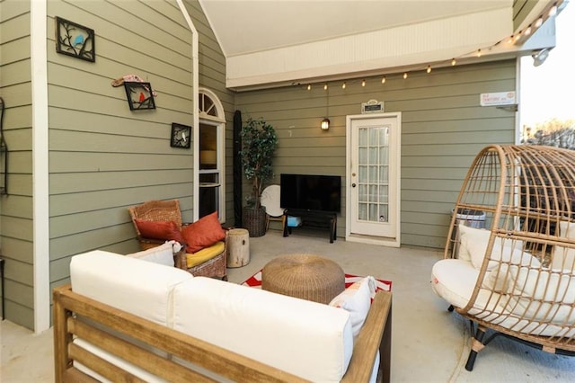 view of patio / terrace featuring an outdoor living space