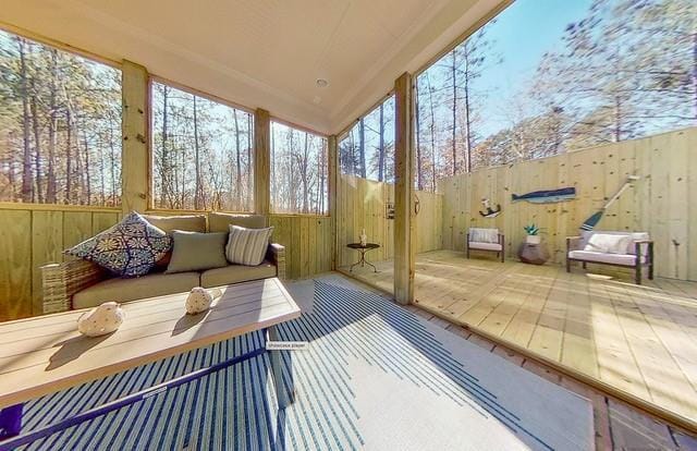 view of sunroom