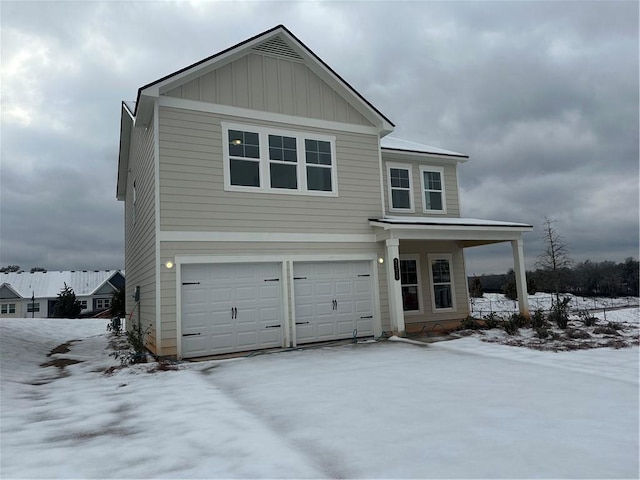 view of front of home featuring a garage