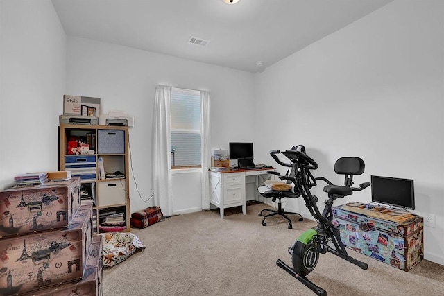 office area with carpet floors