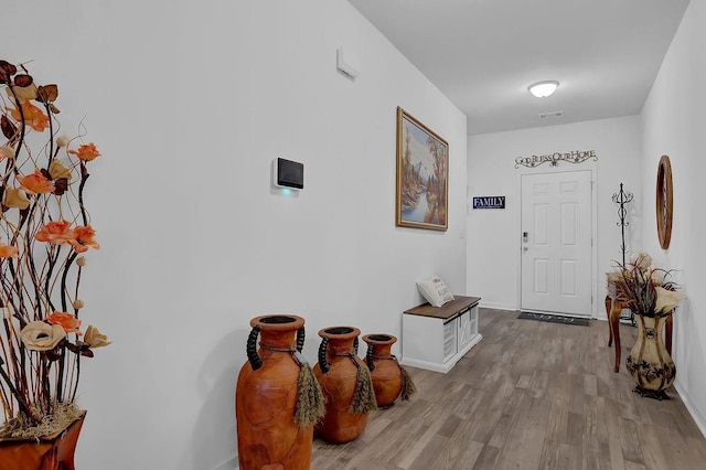 entryway featuring light hardwood / wood-style flooring