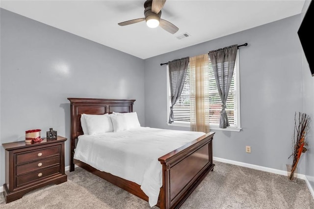 947 Summer Forest Dr, Suwanee, GA 30024 - bedroom featuring light colored carpet, baseboards, and a ceiling fan