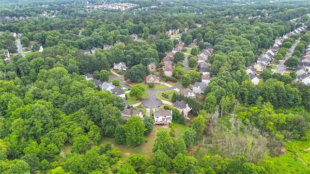 947 Summer Forest Dr, Suwanee, GA 30024 - aerial view of residential area featuring a heavily wooded area