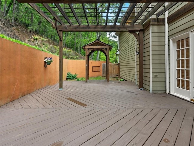 4515 N Slope Cir, Marietta, GA 30066 - deck with a pergola and a fenced backyard