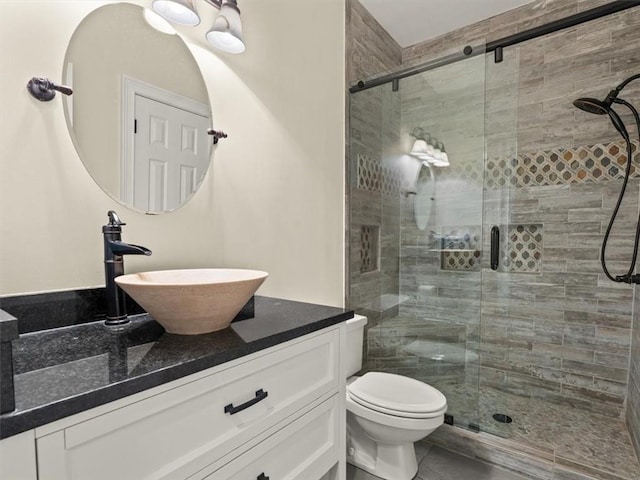 4515 N Slope Cir, Marietta, GA 30066 - full bathroom with toilet, vanity, and a shower stall