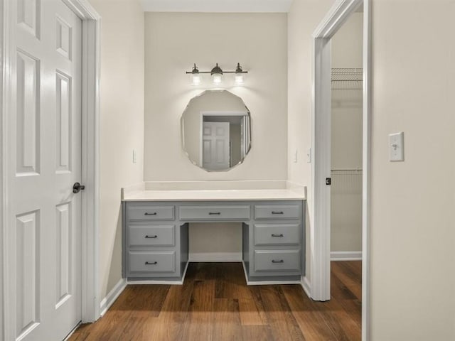 4515 N Slope Cir, Marietta, GA 30066 - bathroom featuring wood finished floors, vanity, and baseboards