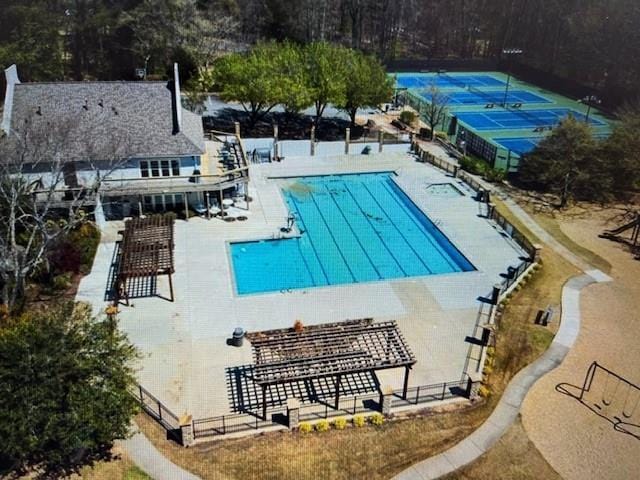 4515 N Slope Cir, Marietta, GA 30066 - pool featuring a patio and fence