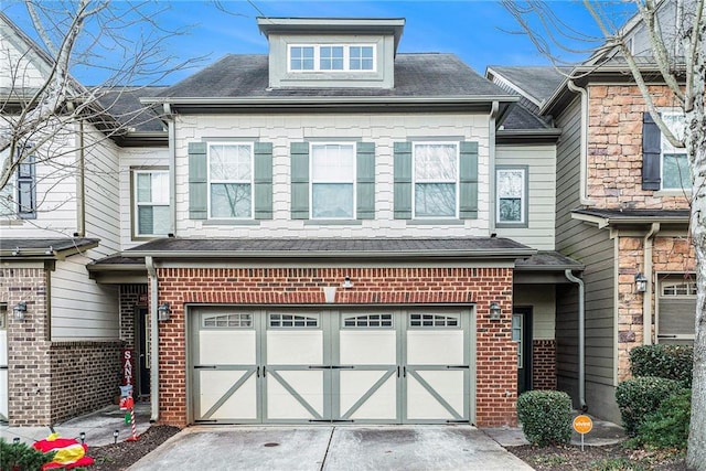 view of property with a garage